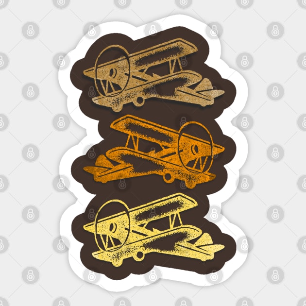 Take to the Air Prop Engine Planes Sticker by Contentarama